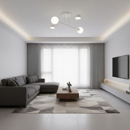 Plafonnier apparent HOLON 2xG9/8W/230V + 2xGX53/12W blanc