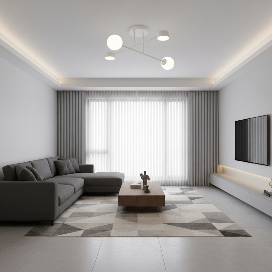 Plafonnier apparent HOLON 2xG9/8W/230V + 2xGX53/12W blanc