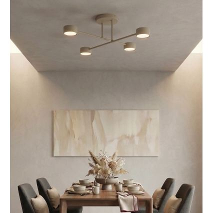 Plafonnier appliqué HALO 4xGX53/12W/230V beige