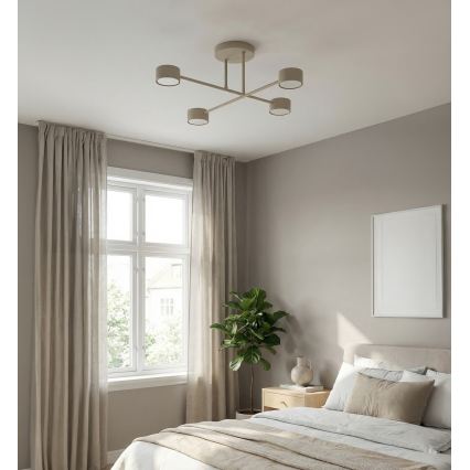 Plafonnier appliqué HALO 4xGX53/12W/230V beige