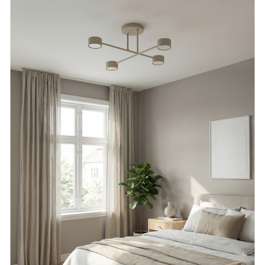 Plafonnier appliqué HALO 4xGX53/12W/230V beige