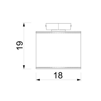 Plafonnier ARDEN 1xE27/15W/230V, diam. 18 cm, blanc