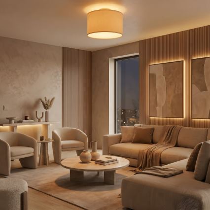 Plafonnier ARDEN 1xE27/15W/230V, diamètre 40 cm, beige