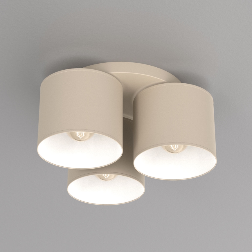 Plafonnier ARDEN 3xE27/15W/230V diam. 30 cm beige