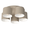 Plafonnier ARDEN 5xE27/15W/230V Ø 58 cm beige