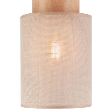 Plafonnier ARI 1xE27/60W/230V d. 16 cm beige hêtre
