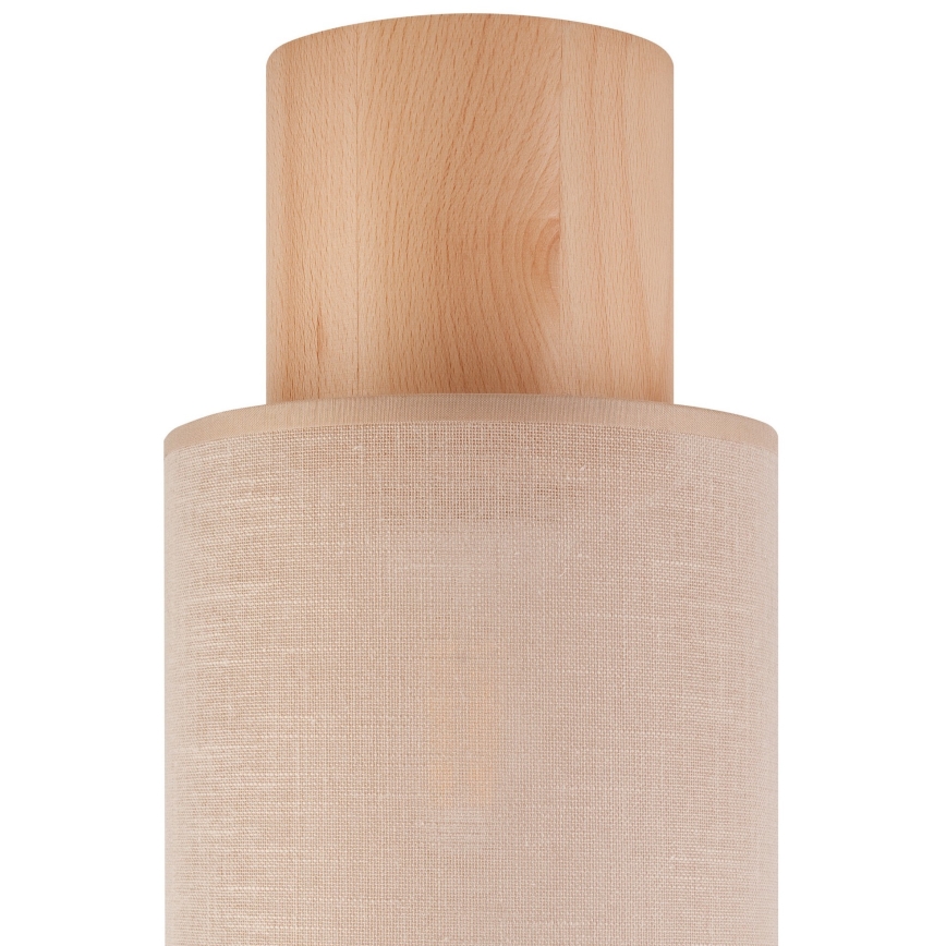 Plafonnier ARI 1xE27/60W/230V d. 16 cm beige hêtre