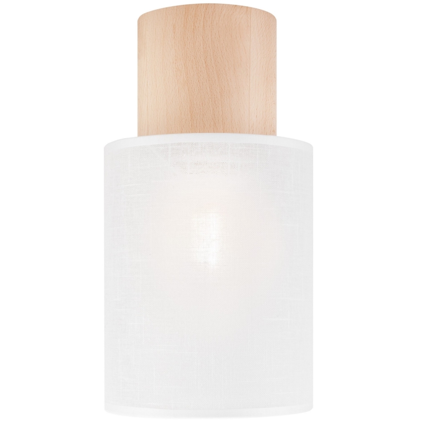Plafonnier ARI 1xE27/60W/230V d. 16 cm blanc hêtre