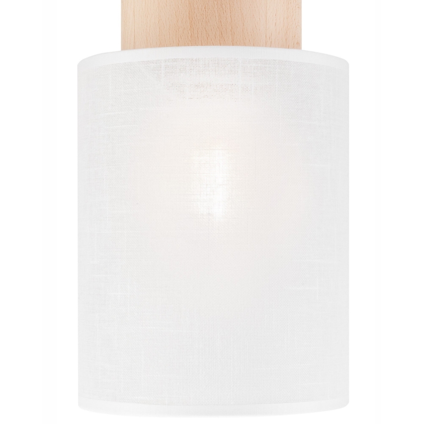 Plafonnier ARI 1xE27/60W/230V d. 16 cm blanc hêtre