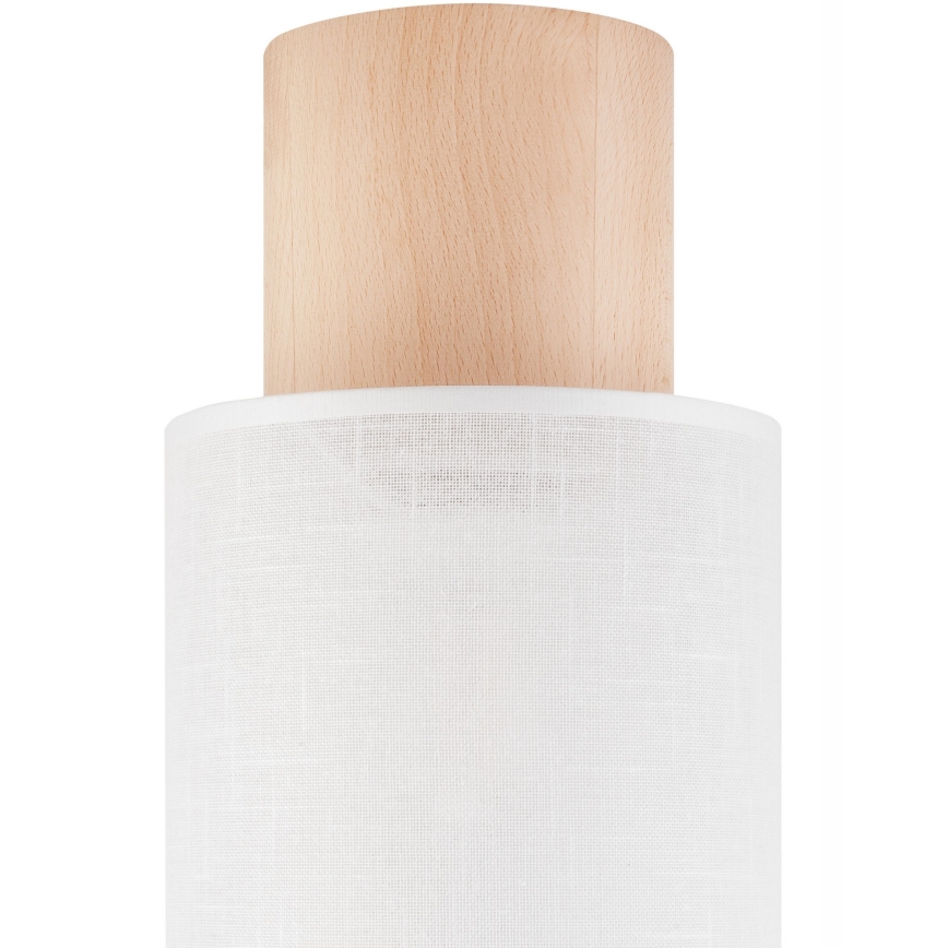 Plafonnier ARI 1xE27/60W/230V d. 16 cm blanc hêtre