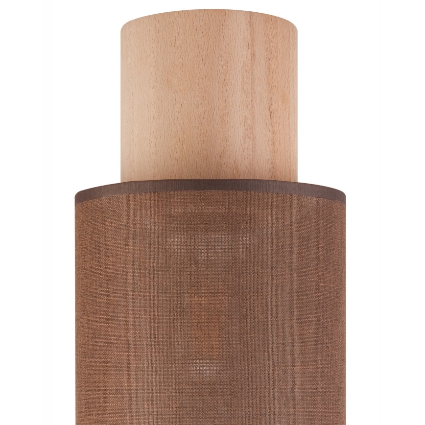 Plafonnier ARI 1xE27/60W/230V d. 16 cm marron hêtre