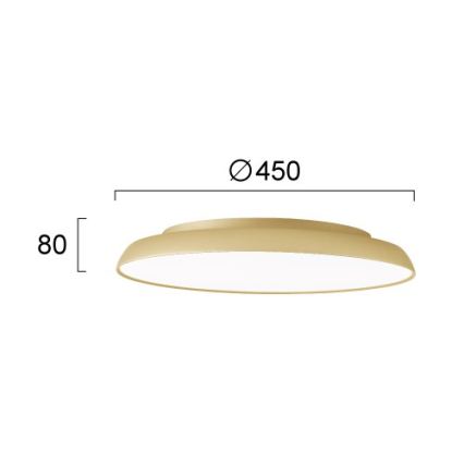 Plafonnier ART LED/40W/230V doré