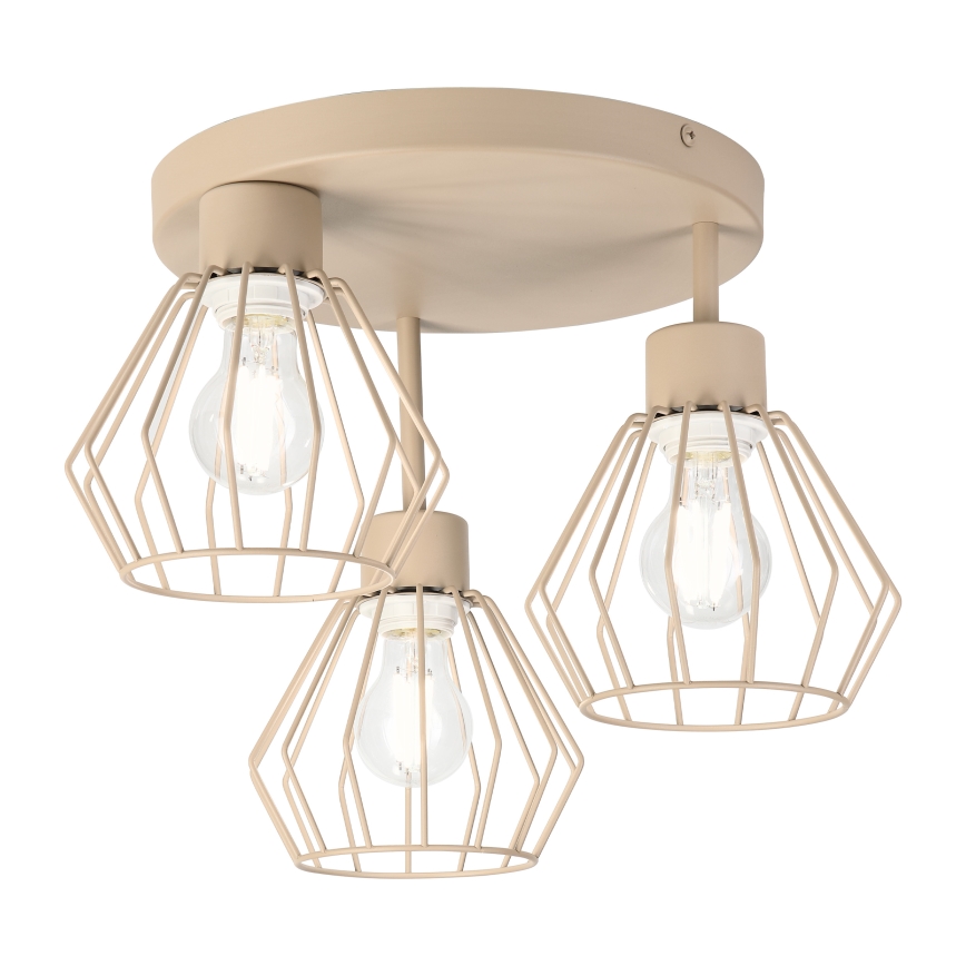 Plafonnier AUDREY 3xE27/60W/230V beige