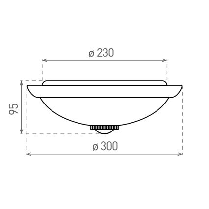 Plafonnier avec détecteur de mouvement et de crépuscule, 2xE27/40W/230V, Ø 30 cm, blanc