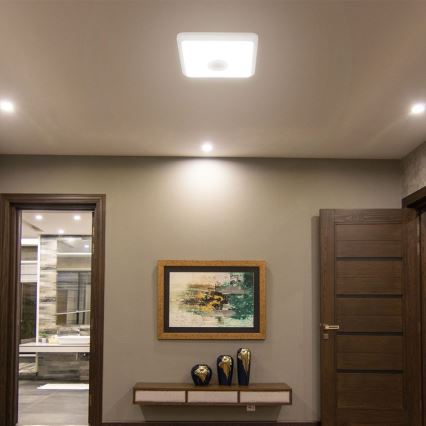 Plafonnier avec détecteur SAMSUNG CHIP LED/12W/230V 3000/4000/6000K blanc