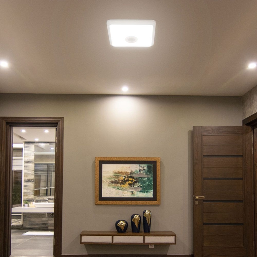 Plafonnier avec détecteur SAMSUNG CHIP LED/12W/230V 3000/4000/6000K blanc