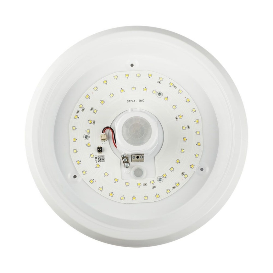 Plafonnier avec détecteur SAMSUNG CHIP LED/12W/230V 3000/4000/6000K d. 29 cm blanc