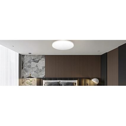 Plafonnier avec détecteur de mouvement et crépusculaire LED/24W/230V 4000K d. 32,5 cm blanc