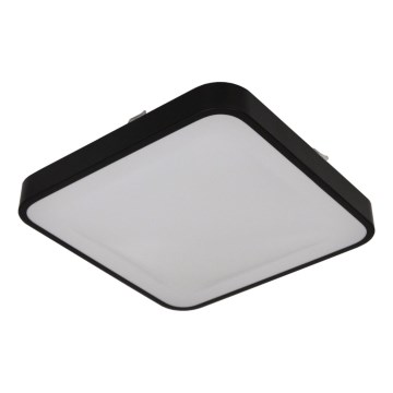 Plafonnier avec détecteur WILTON 2xE27/60W/230V 33x33 cm noir