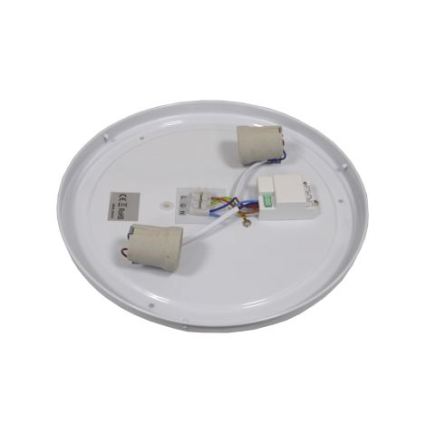 Plafonnier avec détecteur WILTON 2xE27/60W/230V Ø 33 cm noir