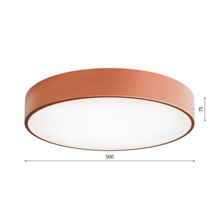 Plafonnier avec un capteur CLEO 4xE27/24W/230V d. 50 cm cuivré