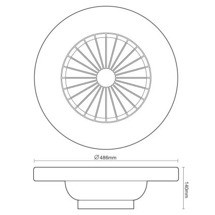 Plafonnier à intensité variable avec ventilateur OPAL LED/48W/230V 3000-6500K + télécommande
