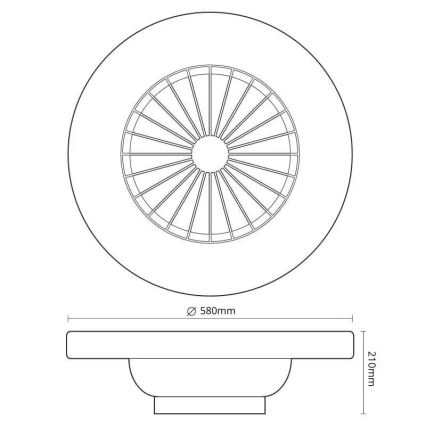 Plafonnier à intensité variable avec ventilateur OPAL LED/72W/230V 3000-6500 + télécommande