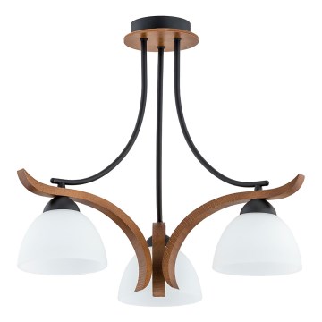 Plafonnier BAFIA 3xE27/15W/230V marron