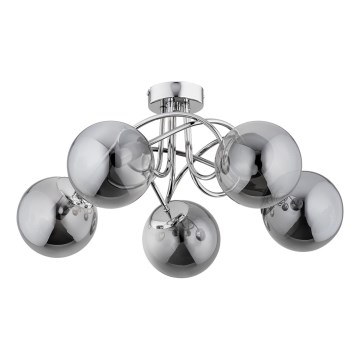 Plafonnier BANKO 5xE14/10W/230V chrome brillant