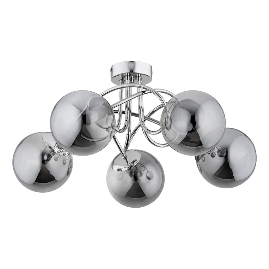 Plafonnier BANKO 5xE14/10W/230V chrome brillant