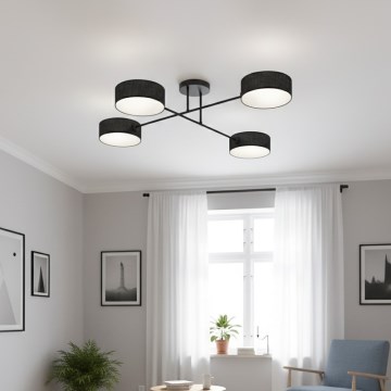 Plafonnier bas MAGA 4xE14/10W/230V noir