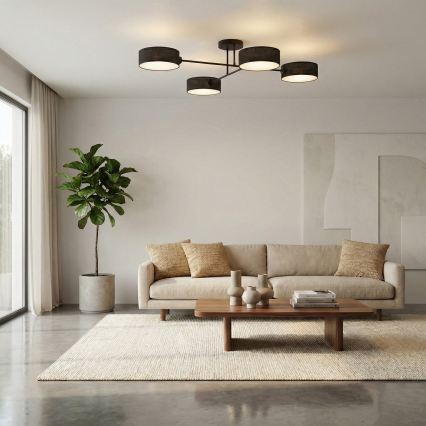 Plafonnier bas MAGA 4xE14/10W/230V noir