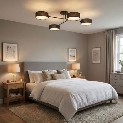 Plafonnier bas MAGA 4xE14/10W/230V noir