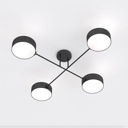 Plafonnier bas MAGA 4xE14/10W/230V noir