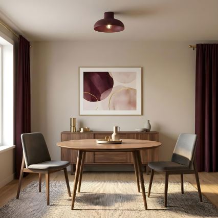 Plafonnier BASCA 1xE27/15W/230V Ø 40 cm bordeaux