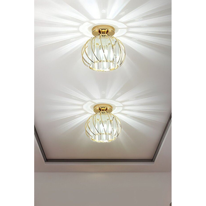 Plafonnier BELLA 1xE27/40W/230V Ø 20 cm doré