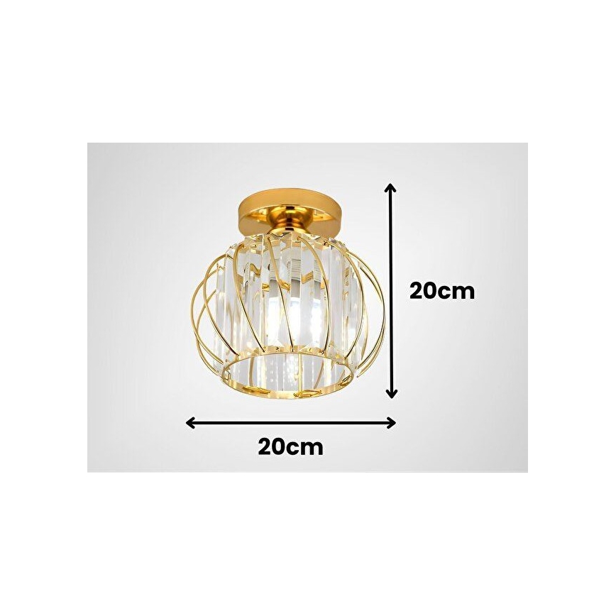 Plafonnier BELLA 1xE27/40W/230V Ø 20 cm doré