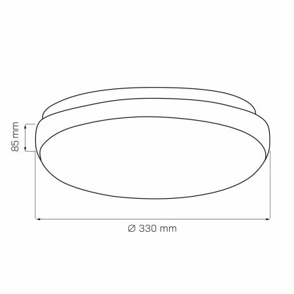Plafonnier BENEDYKT 2xE27/20W/230V d. 33 cm noir
