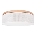 Plafonnier BENITA 2xE27/25W/230V d. 48 cm crème/chêne