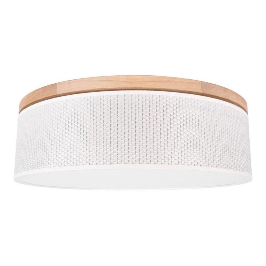Plafonnier BENITA 2xE27/25W/230V d. 48 cm crème/chêne