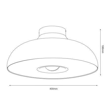 Plafonnier BILBAO 1xE27/15W/230V beige