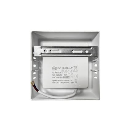 Plafonnier BLOCK LED/6W/230V 4000K 12x12 cm blanc