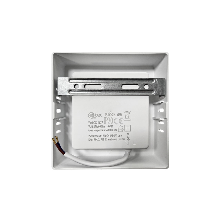 Plafonnier BLOCK LED/6W/230V 4000K 12x12 cm blanc