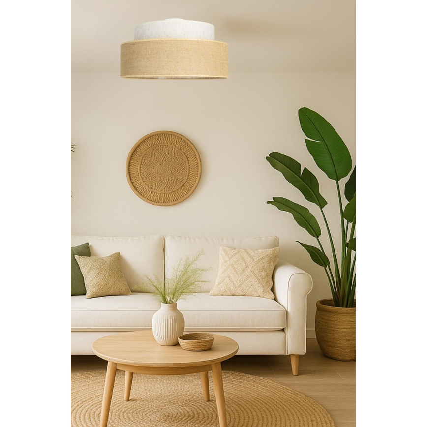 Plafonnier BOHO 1xE27/60W/230V crème/beige