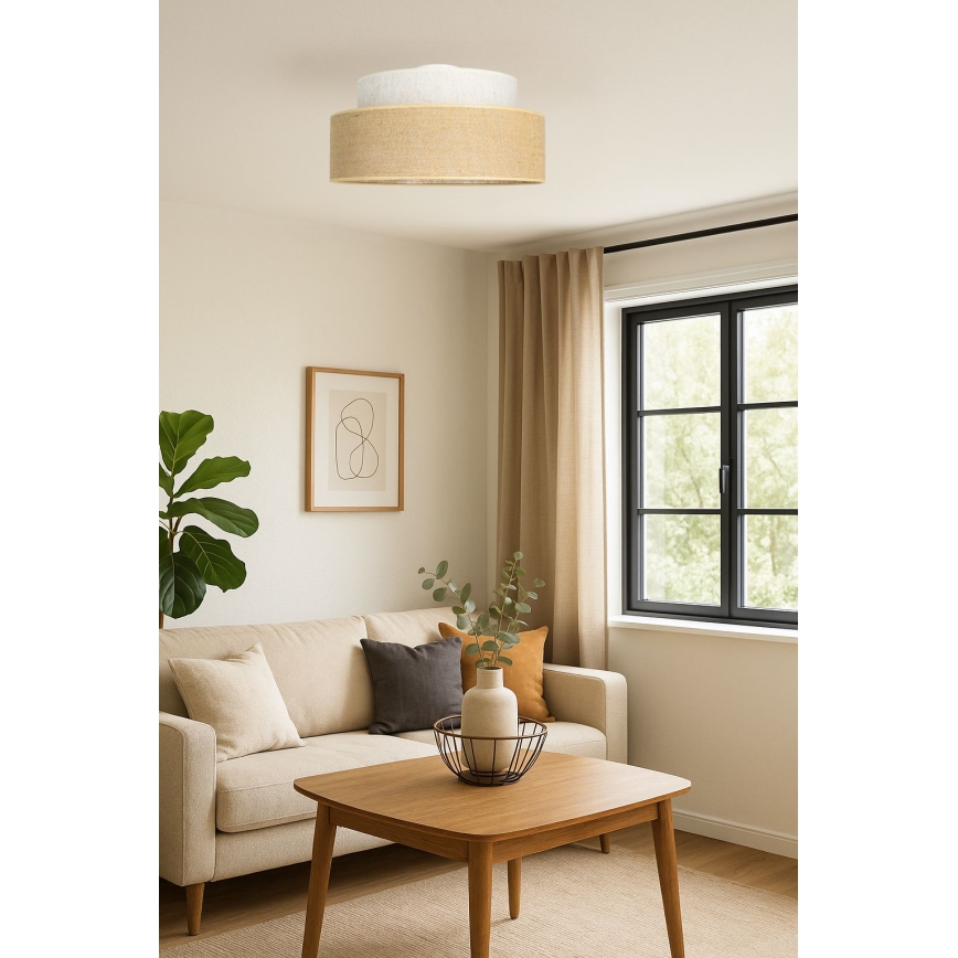 Plafonnier BOHO 1xE27/60W/230V crème/beige