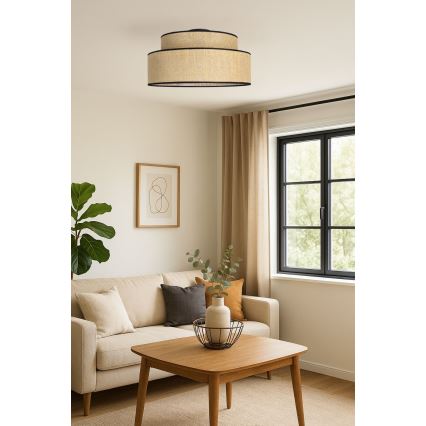 Plafonnier BOHO 1xE27/60W/230V d. 40 cm beige
