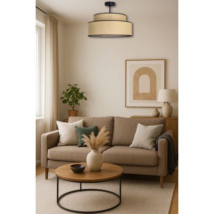 Plafonnier BOHO 1xE27/60W/230V d. 40 cm beige