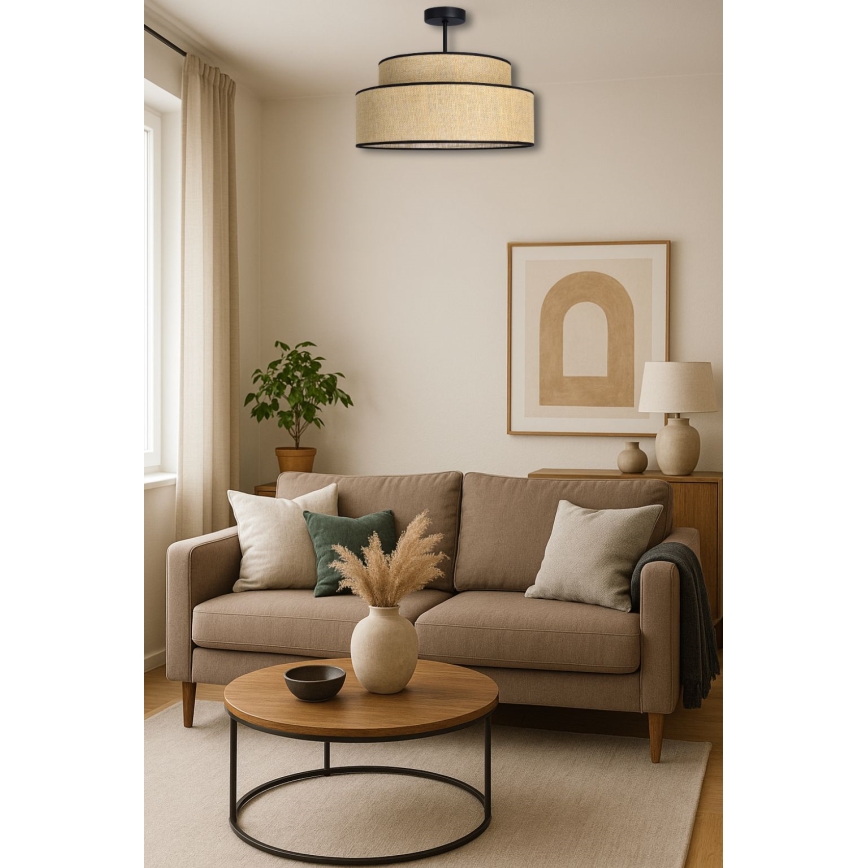 Plafonnier BOHO 1xE27/60W/230V d. 40 cm beige