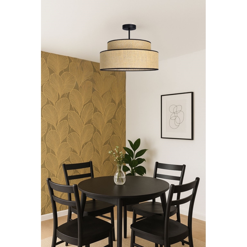 Plafonnier BOHO 1xE27/60W/230V d. 40 cm beige