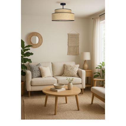 Plafonnier BOHO 1xE27/60W/230V d. 40 cm beige